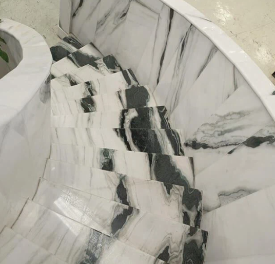 رخام الباندا – تباين لوني جريء للتصاميم العصرية