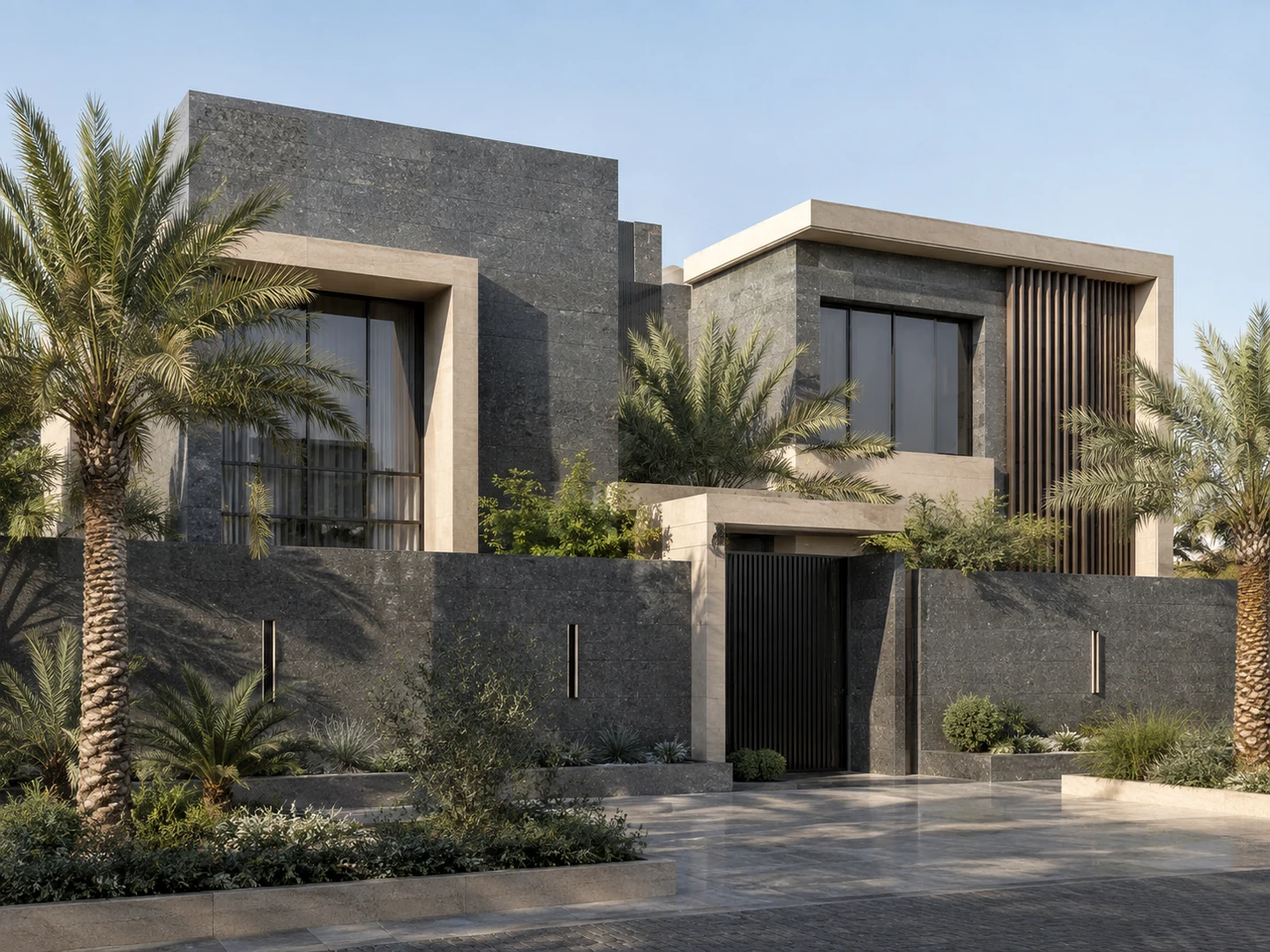 واجهة بحجر البازلت